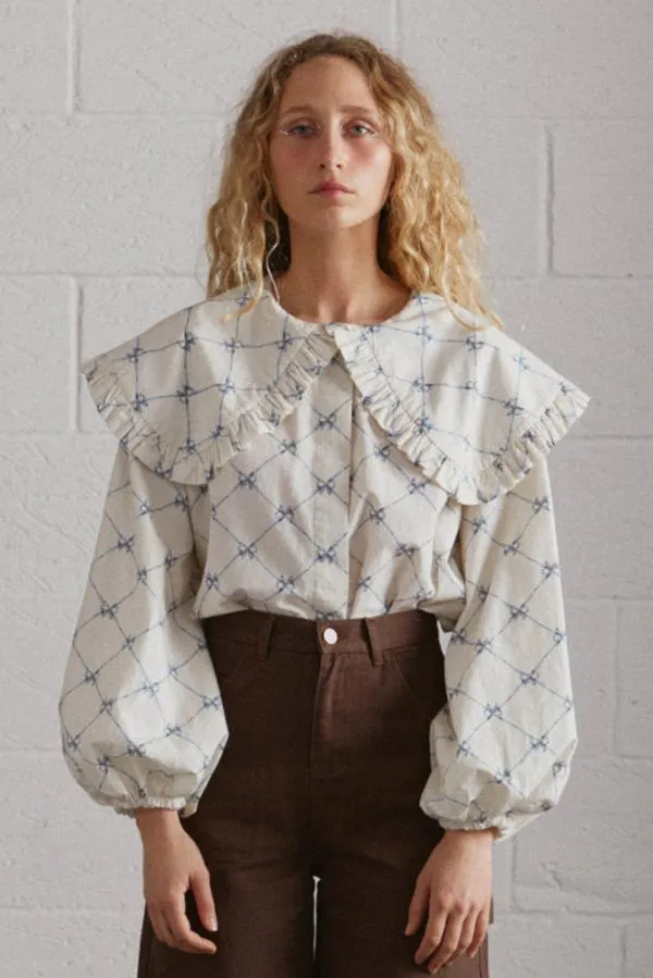 Damson Madder Tops Women Lola Blouse 8211 Bow Print