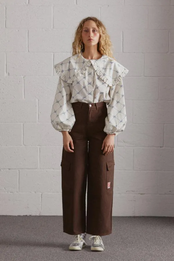 Damson Madder Tops Women Lola Blouse 8211 Bow Print