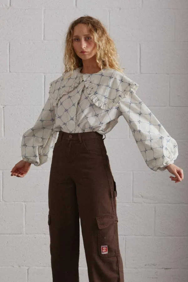 Damson Madder Tops Women Lola Blouse 8211 Bow Print
