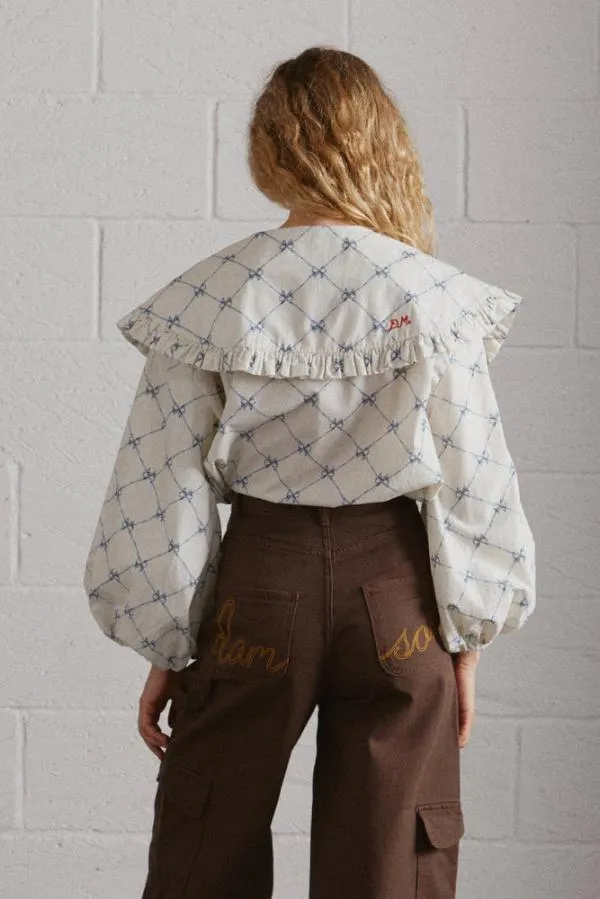 Damson Madder Tops Women Lola Blouse 8211 Bow Print