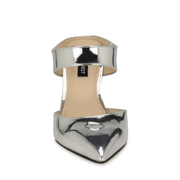Darian SlipOn Dress Pumps Silver Women Nine West Heels Darian SlipOn Dress Pumps Silver Women Nine West Heels