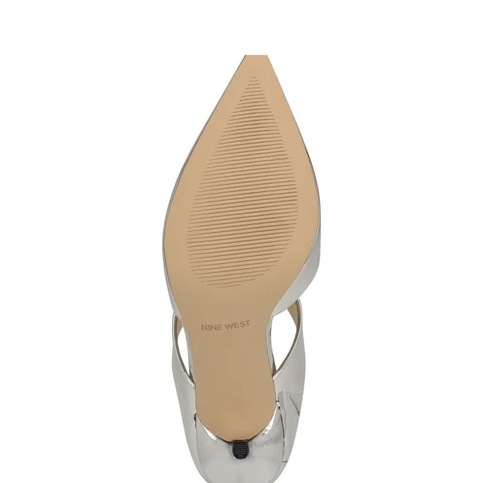 Darian SlipOn Dress Pumps Silver Women Nine West Heels Darian SlipOn Dress Pumps Silver Women Nine West Heels