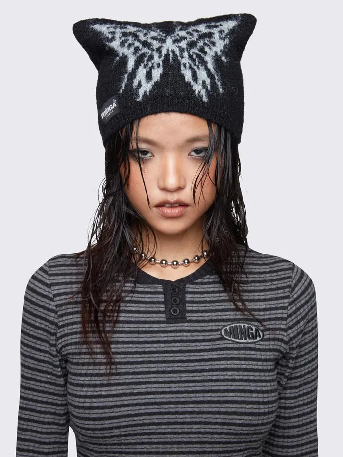 Dark Fly Beanie Women Minga London Hats and Hair Pieces
