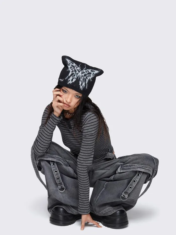 Dark Fly Beanie Women Minga London Hats and Hair Pieces