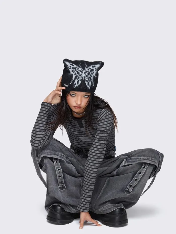 Dark Fly Beanie Women Minga London Hats and Hair Pieces