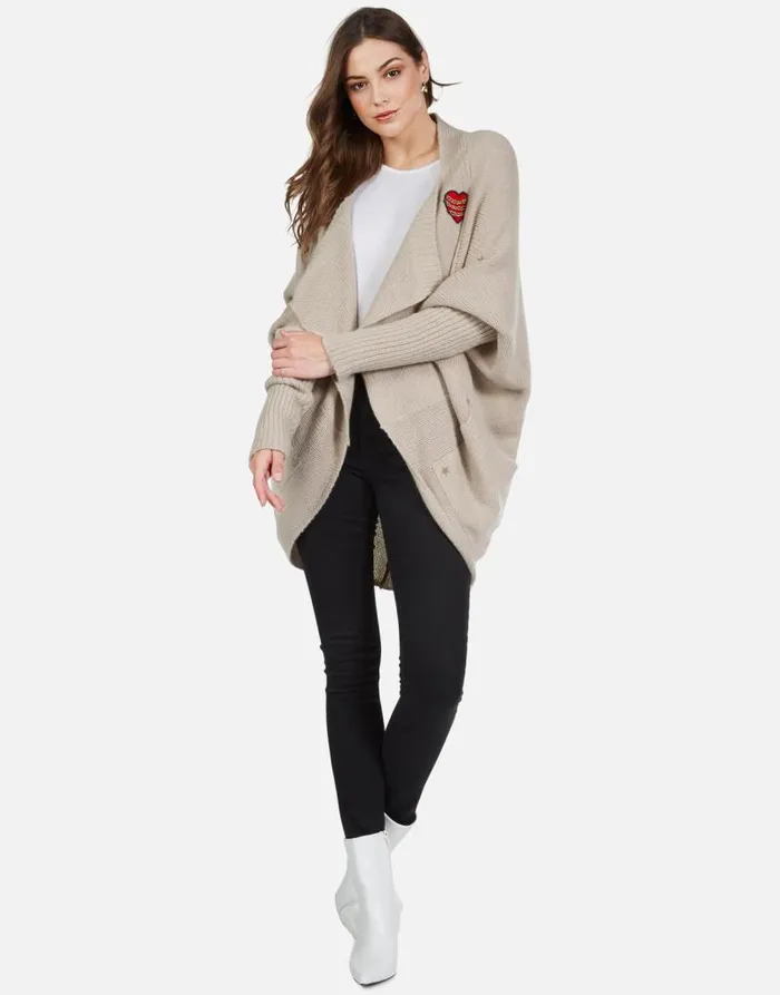 Daya Chain Heart Stars Oatmeal Women Lauren Moshi Sweaters and Knits