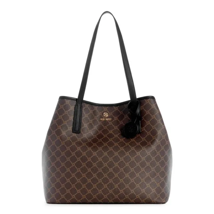 Delaine Large 2 In 1 Tote Brownblack Women Nine West Totes and Backpacks