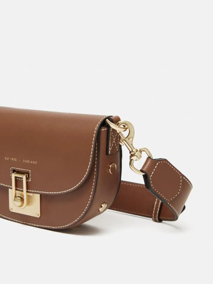 Denbigh Studded Leather Bag Tan Women Jigsaw Leather
