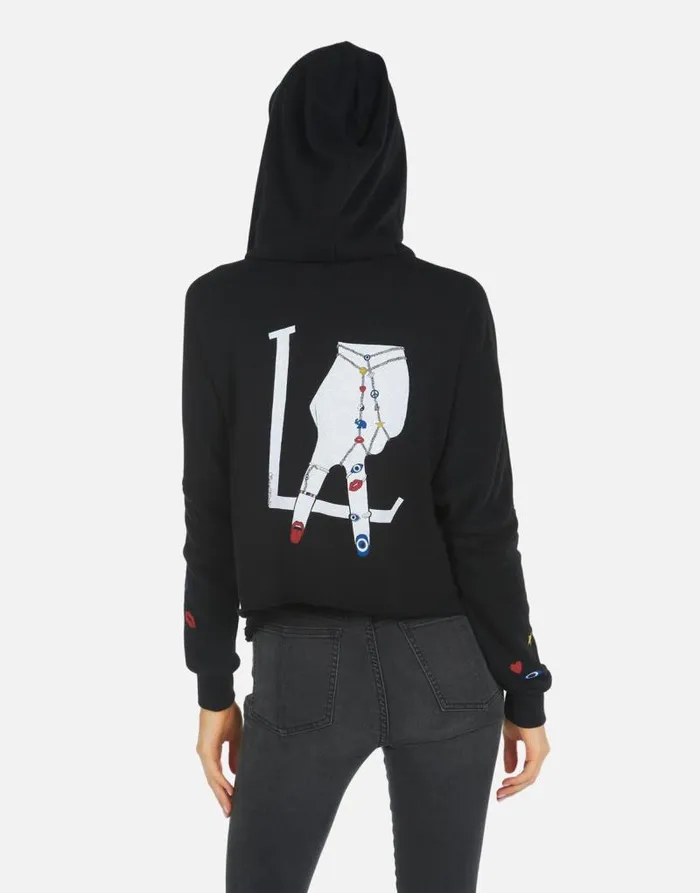 Destiny LA Hand Elements Black Women Lauren Moshi Hoodies