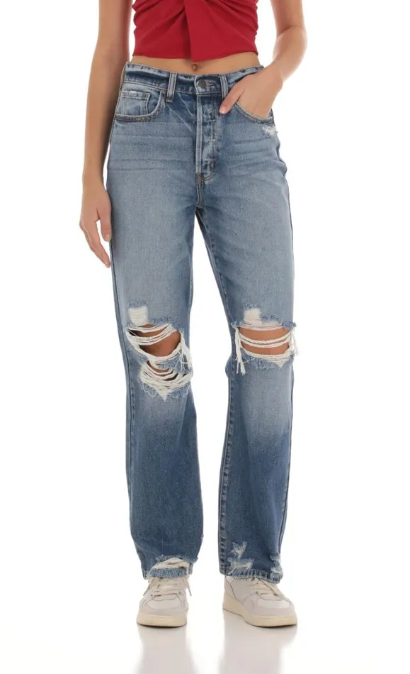 Distressed Jeans Faded Denim Women LUCY IN THE SKY Jeans Distressed Jeans Faded Denim Women LUCY IN THE SKY Jeans