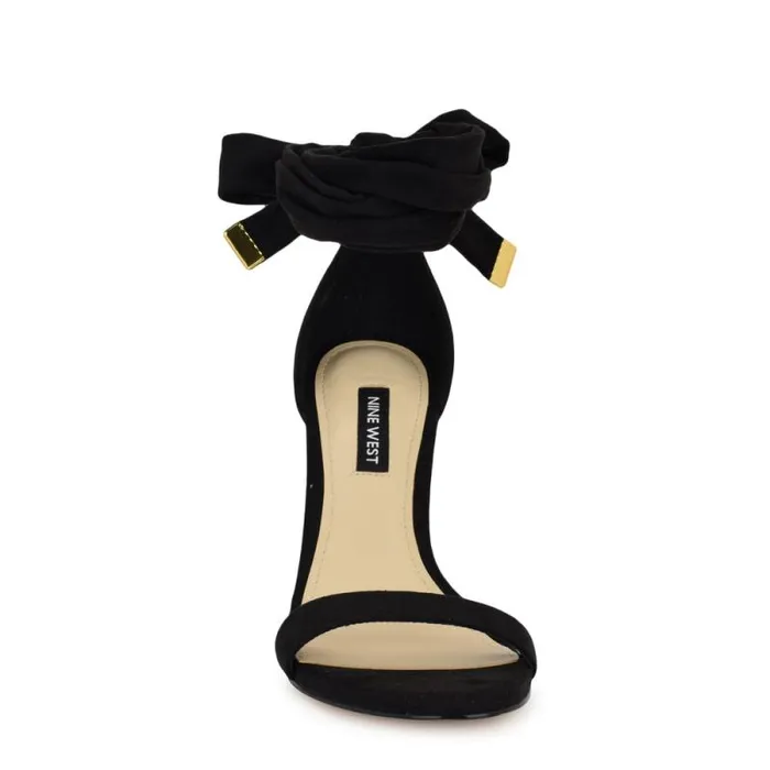 Donatela Ankle Wrap Sandals Black Women Nine West Sandals Donatela Ankle Wrap Sandals Black Women Nine West Sandals