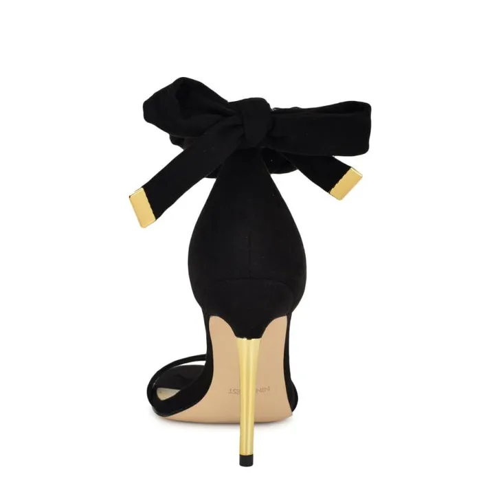 Donatela Ankle Wrap Sandals Black Women Nine West Sandals Donatela Ankle Wrap Sandals Black Women Nine West Sandals