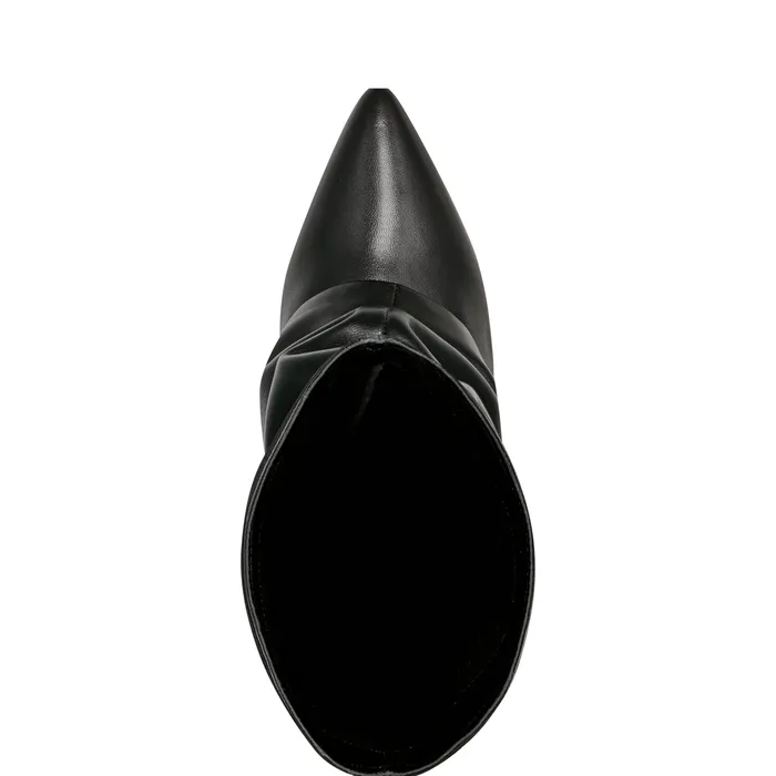Dress Boots Marc Fisher Women Nairine Foldover Dress Boot Black Leather