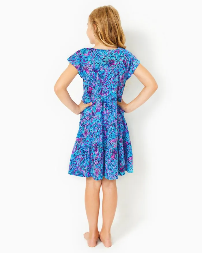 Dresses and Rompers Girls Lilly Pulitzer Girls Mini Kawai Tiered Dress Breakwater Blue Shells N Bells Dresses and Rompers Girls Lilly Pulitzer Girls Mini Kawai Tiered Dress Breakwater Blue Shells N Bells