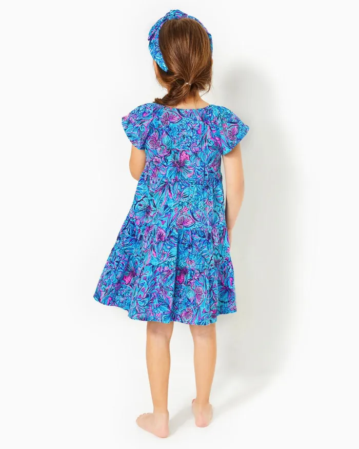 Dresses and Rompers Girls Lilly Pulitzer Girls Mini Kawai Tiered Dress Breakwater Blue Shells N Bells Dresses and Rompers Girls Lilly Pulitzer Girls Mini Kawai Tiered Dress Breakwater Blue Shells N Bells