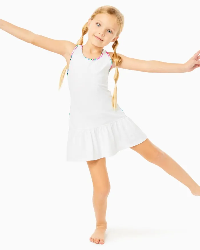 Dresses and Rompers Girls Lilly Pulitzer UPF 50 Luxletic Girls Mini Mixed Doubles Dress Resort White Dresses and Rompers Girls Lilly Pulitzer UPF 50 Luxletic Girls Mini Mixed Doubles Dress Resort White