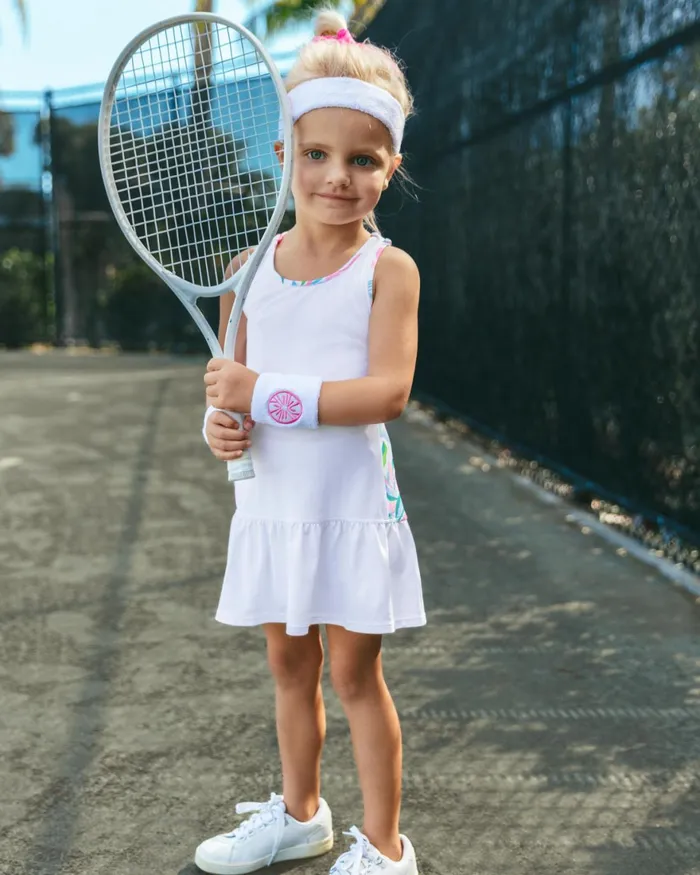 Dresses and Rompers Girls Lilly Pulitzer UPF 50 Luxletic Girls Mini Mixed Doubles Dress Resort White Dresses and Rompers Girls Lilly Pulitzer UPF 50 Luxletic Girls Mini Mixed Doubles Dress Resort White
