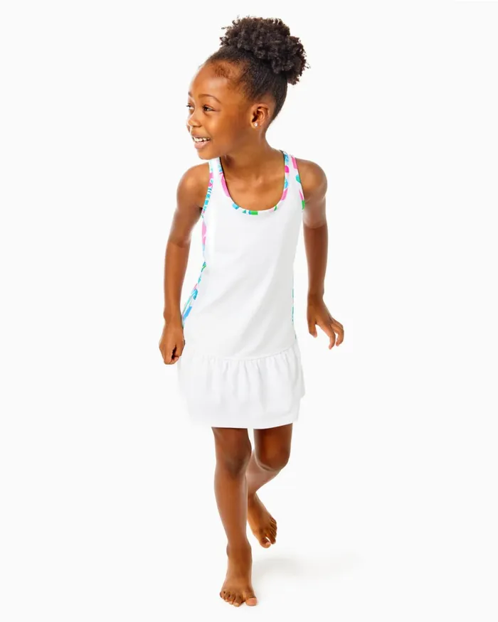 Dresses and Rompers Girls Lilly Pulitzer UPF 50 Luxletic Girls Mini Mixed Doubles Dress Resort White Dresses and Rompers Girls Lilly Pulitzer UPF 50 Luxletic Girls Mini Mixed Doubles Dress Resort White