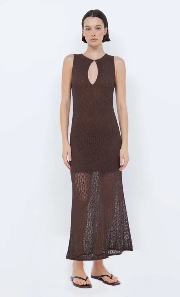 Dresses Bec Bridge Aurora Keyhole Dress Choc