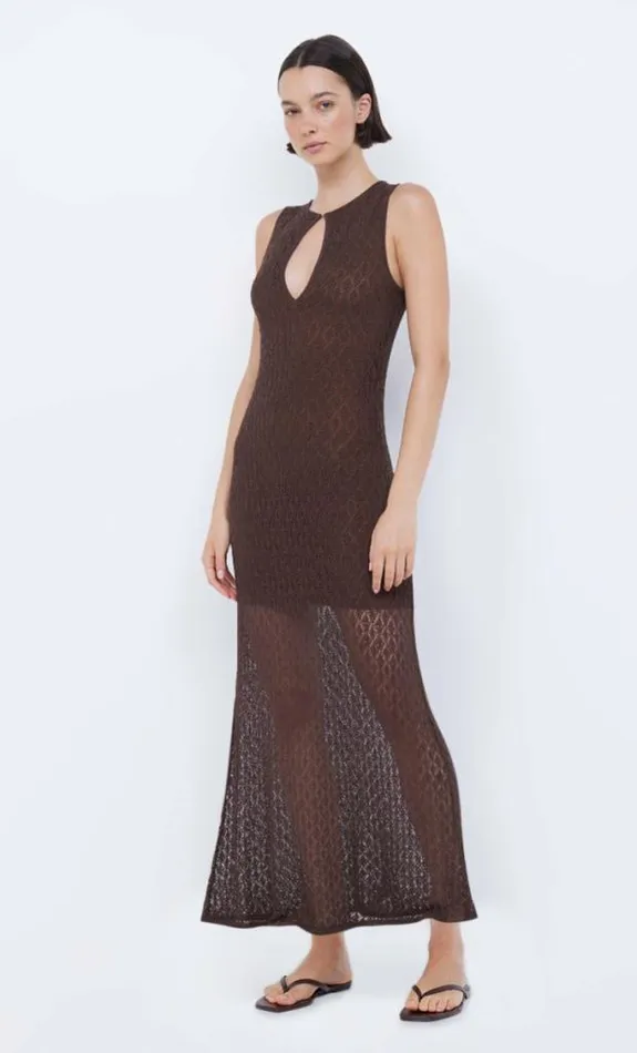 Dresses Bec Bridge Aurora Keyhole Dress Choc