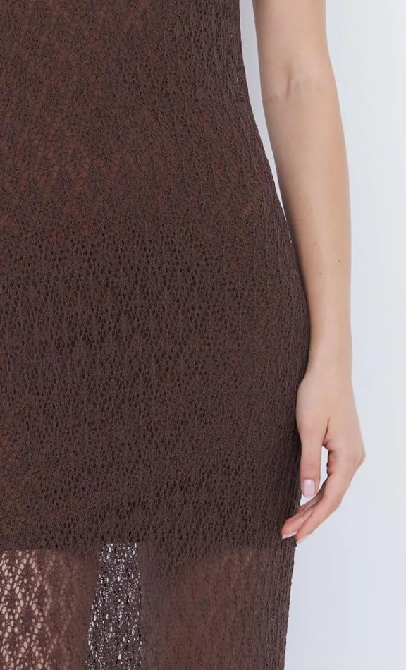 Dresses Bec Bridge Aurora Keyhole Dress Choc