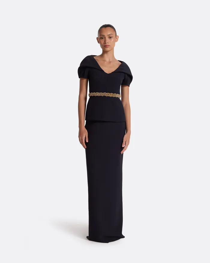 Dresses Safiyaa Women Sadia Midnight Navy Long Dress Midnighht Navy