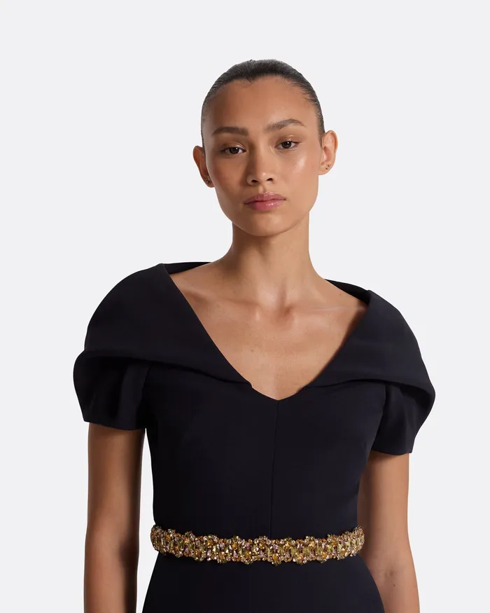 Dresses Safiyaa Women Sadia Midnight Navy Long Dress Midnighht Navy