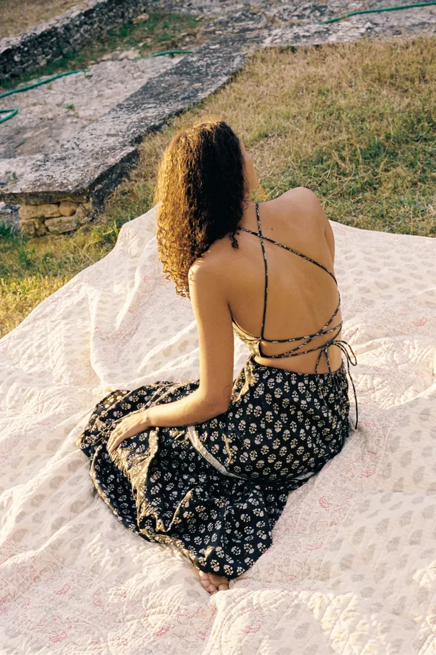 Dresses The Arianna Dress Sunflower Field Black Christy Dawn Women Dresses The Arianna Dress Sunflower Field Black Christy Dawn Women