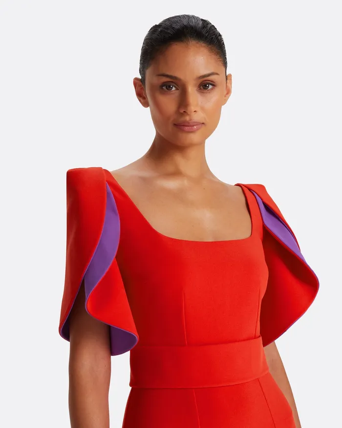 Dresses Women Dara Scarlet Red Long Dress Scarlet Red Safiyaa