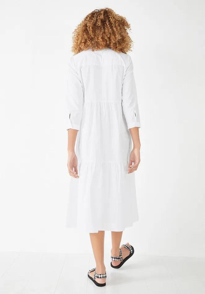 Dresses Women Hush Cersie Cotton Poplin Midi Dress White