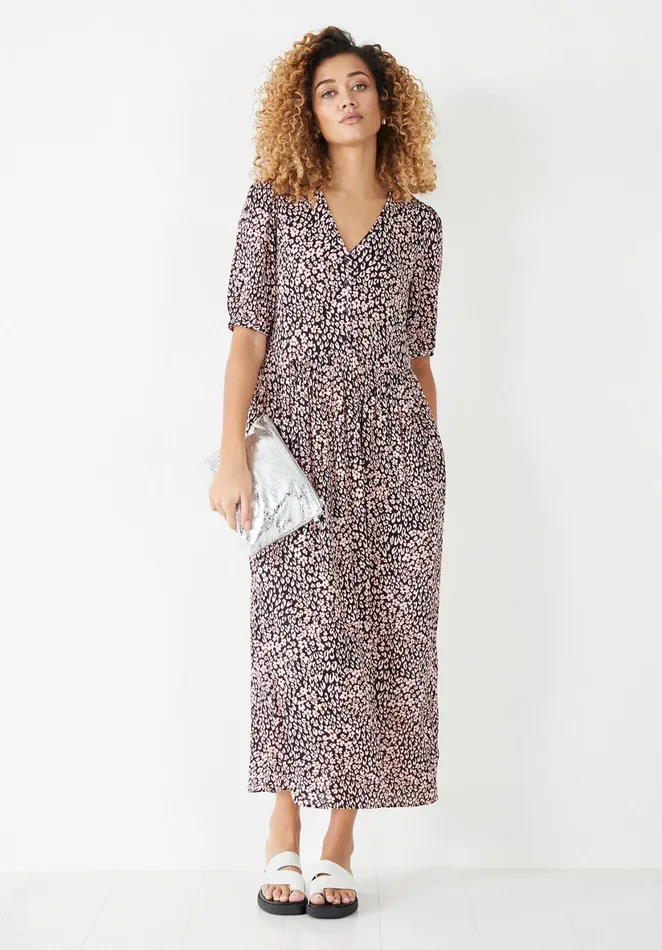 Dresses Women Hush Clarice Midi Dress Leopard Floral Navy Ecru