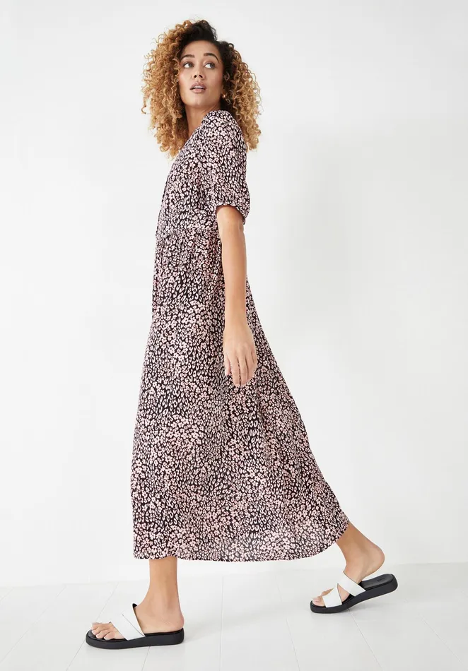 Dresses Women Hush Clarice Midi Dress Leopard Floral Navy Ecru