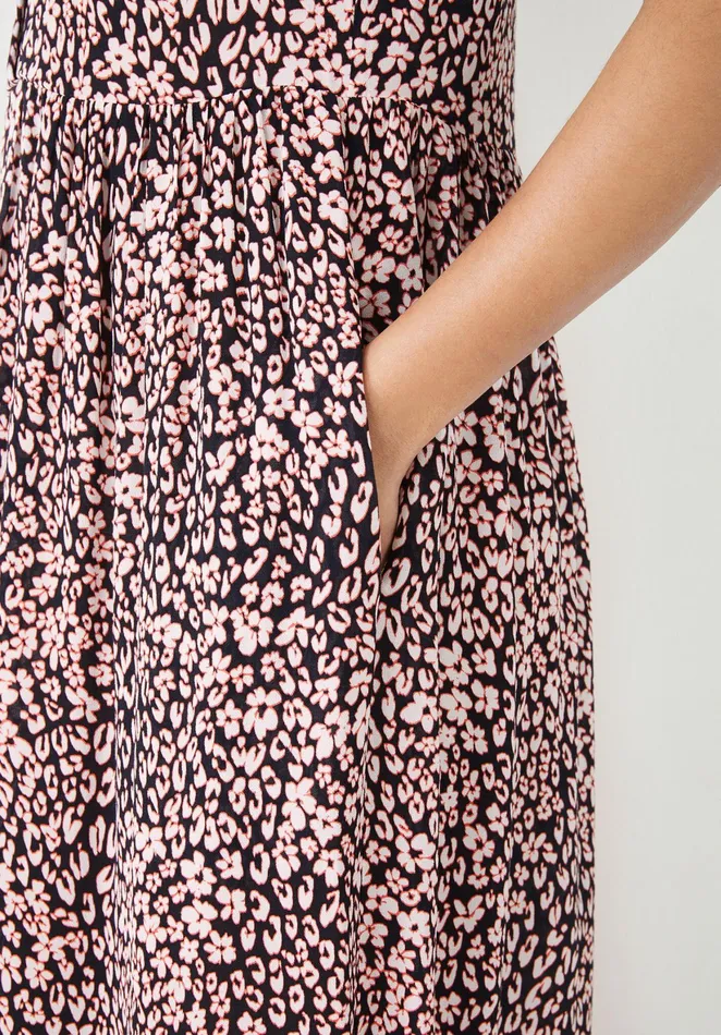 Dresses Women Hush Clarice Midi Dress Leopard Floral Navy Ecru
