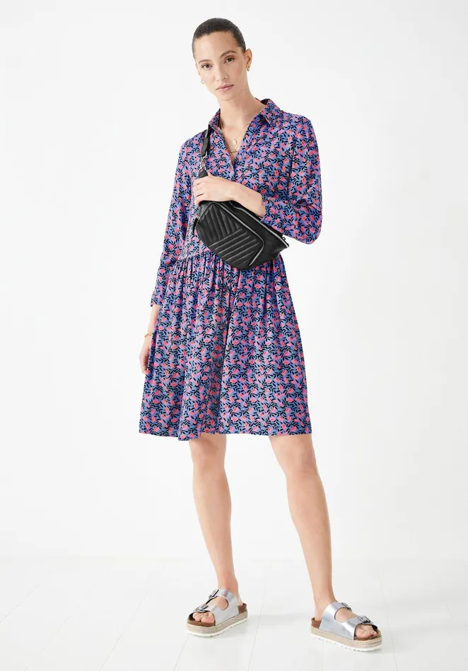 Dresses Women Hush Emanuelle Printed Dress Leafy Floral Blue
