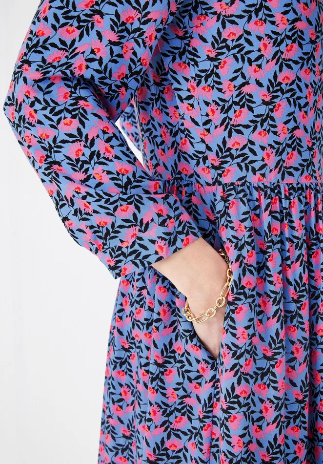 Dresses Women Hush Emanuelle Printed Dress Leafy Floral Blue