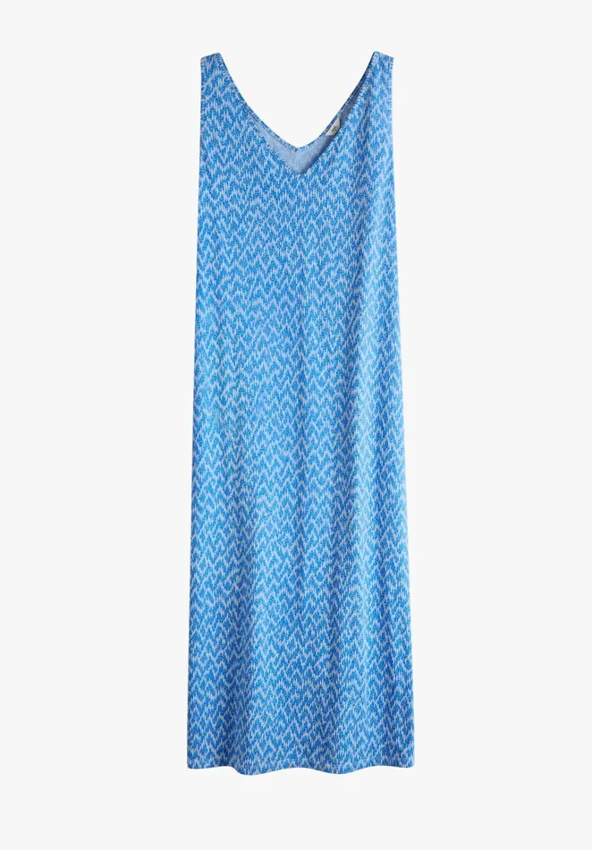 Dresses Women Hush Lara Midi Jersey Dress Zig Zag Blue White