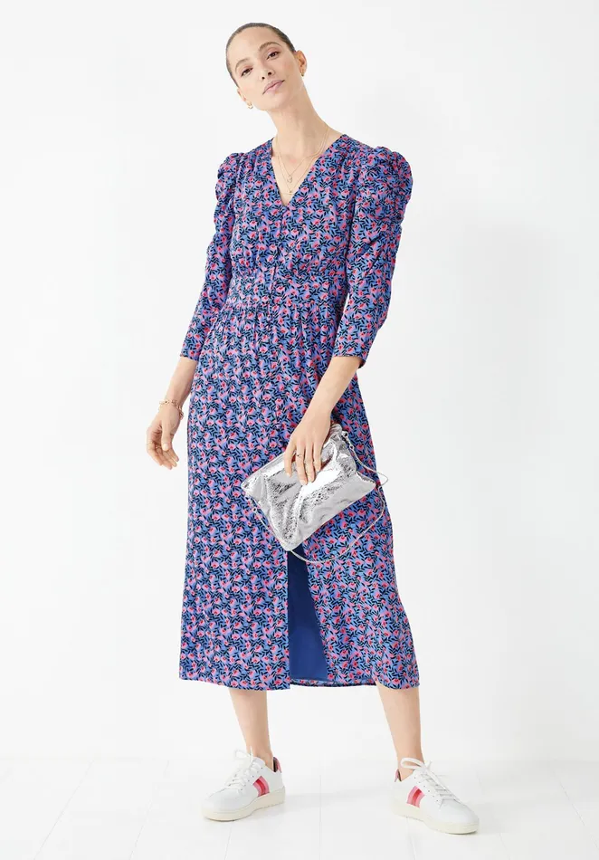 Dresses Women Hush Rea Tea Dress Leafy Floral Blue