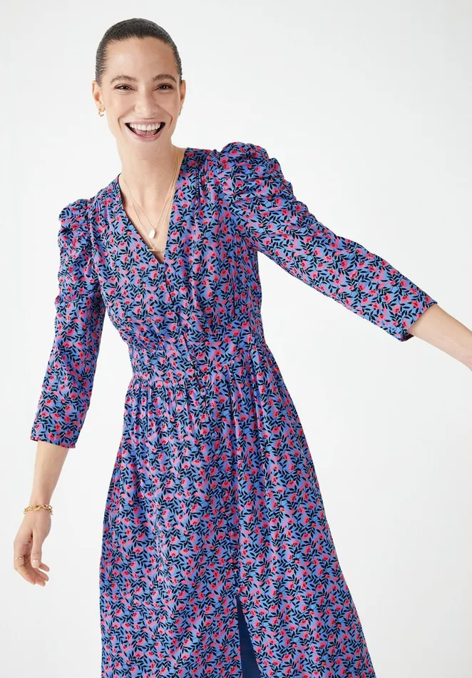 Dresses Women Hush Rea Tea Dress Leafy Floral Blue