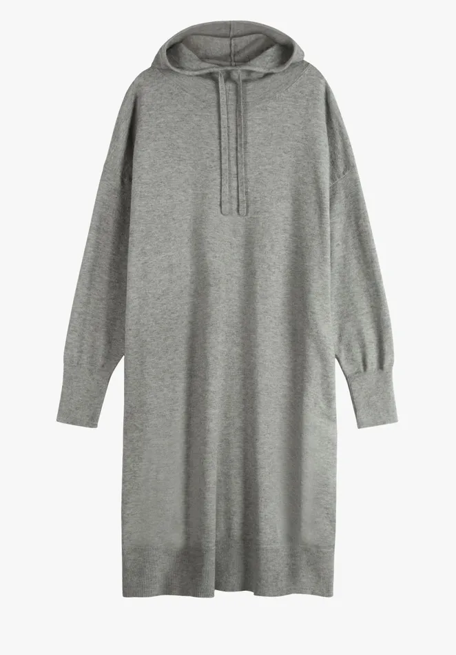 Dresses Women Hush Roscoe Knitted Hooded Dress Mid Grey Marl