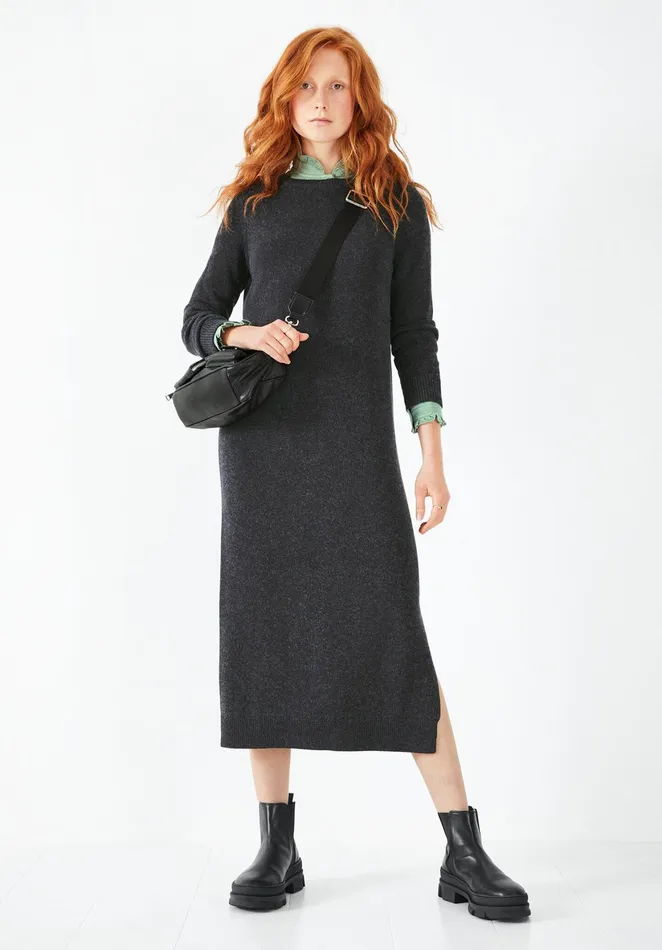Dresses Women Hush Scarlett Knitted Midi Dress Charocal Marl