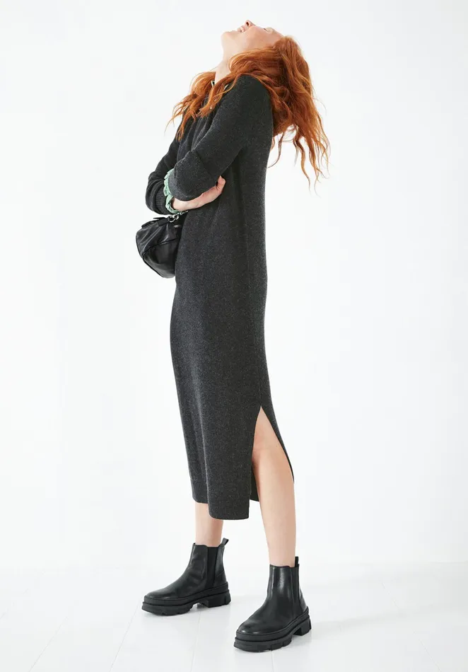 Dresses Women Hush Scarlett Knitted Midi Dress Charocal Marl