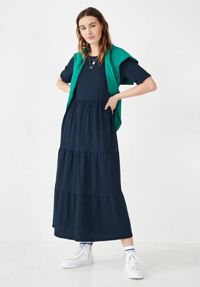 Dresses Women Hush Thalia Tiered Jersey Dress Midnight Blue