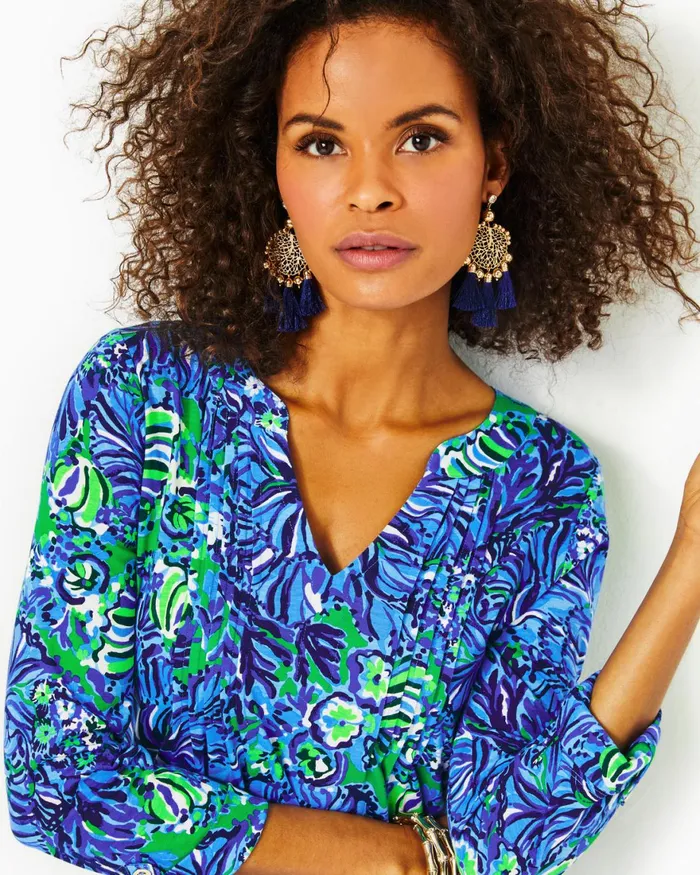 Dresses Women Lilly Pulitzer Fairfax 34 Sleeve Dress Abaco Blue In Turtle Awe Dresses Women Lilly Pulitzer Fairfax 34 Sleeve Dress Abaco Blue In Turtle Awe