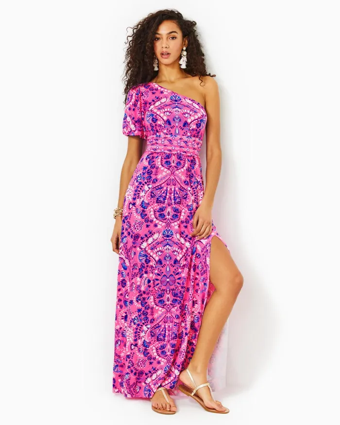 Dresses Women Lilly Pulitzer Solana OneShoulder Maxi Dress Havana Pink Turtle Tidepool Engineered Knit Dress Dresses Women Lilly Pulitzer Solana OneShoulder Maxi Dress Havana Pink Turtle Tidepool Engineered Knit Dress