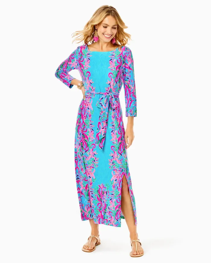 Dresses Women Lilly Pulitzer UPF 50 Carabella Chillylilly Midi Dress Multi Seaweed Samba Engineered Chillylilly Dresses Women Lilly Pulitzer UPF 50 Carabella Chillylilly Midi Dress Multi Seaweed Samba Engineered Chillylilly