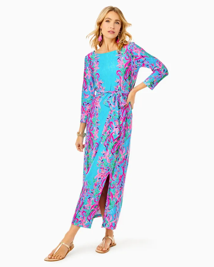 Dresses Women Lilly Pulitzer UPF 50 Carabella Chillylilly Midi Dress Multi Seaweed Samba Engineered Chillylilly Dresses Women Lilly Pulitzer UPF 50 Carabella Chillylilly Midi Dress Multi Seaweed Samba Engineered Chillylilly
