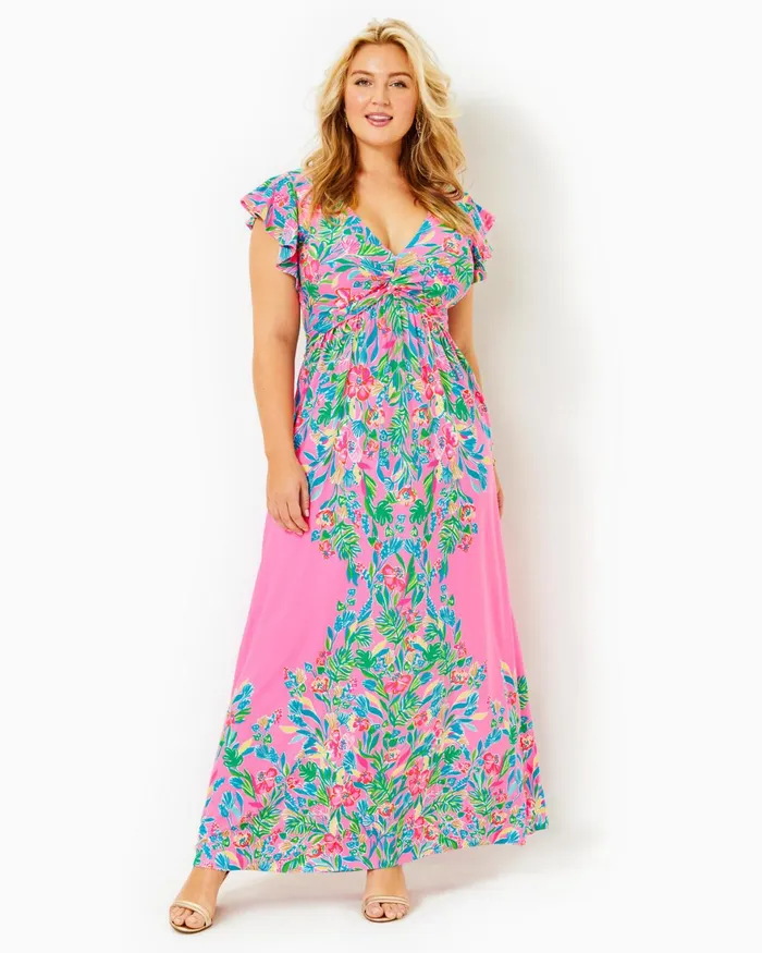 Dresses Women Lilly Pulitzer UPF 50 ChillyLilly Seralina Maxi Dress Frenchie Blue Mosaic Shells Engineered Chillylilly Dresses Women Lilly Pulitzer UPF 50 ChillyLilly Seralina Maxi Dress Frenchie Blue Mosaic Shells Engineered Chillylilly