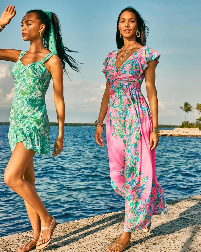 Dresses Women Lilly Pulitzer UPF 50 ChillyLilly Seralina Maxi Dress Frenchie Blue Mosaic Shells Engineered Chillylilly Dresses Women Lilly Pulitzer UPF 50 ChillyLilly Seralina Maxi Dress Frenchie Blue Mosaic Shells Engineered Chillylilly