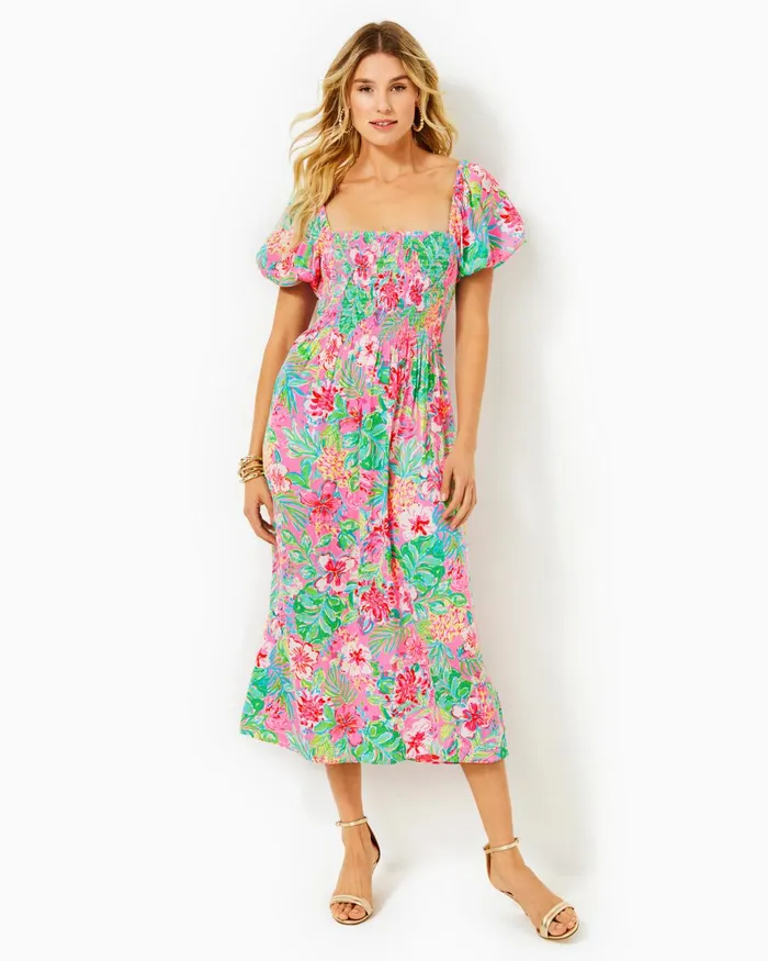 Dresses Women Lilly Pulitzer UPF 50 ChillyLilly Seralina Maxi Dress Frenchie Blue Mosaic Shells Engineered Chillylilly Dresses Women Lilly Pulitzer UPF 50 ChillyLilly Seralina Maxi Dress Frenchie Blue Mosaic Shells Engineered Chillylilly