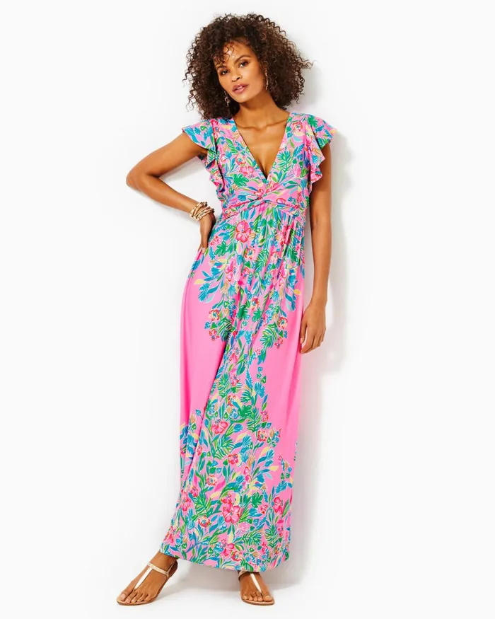 Dresses Women Lilly Pulitzer UPF 50 ChillyLilly Seralina Maxi Dress Frenchie Blue Mosaic Shells Engineered Chillylilly Dresses Women Lilly Pulitzer UPF 50 ChillyLilly Seralina Maxi Dress Frenchie Blue Mosaic Shells Engineered Chillylilly